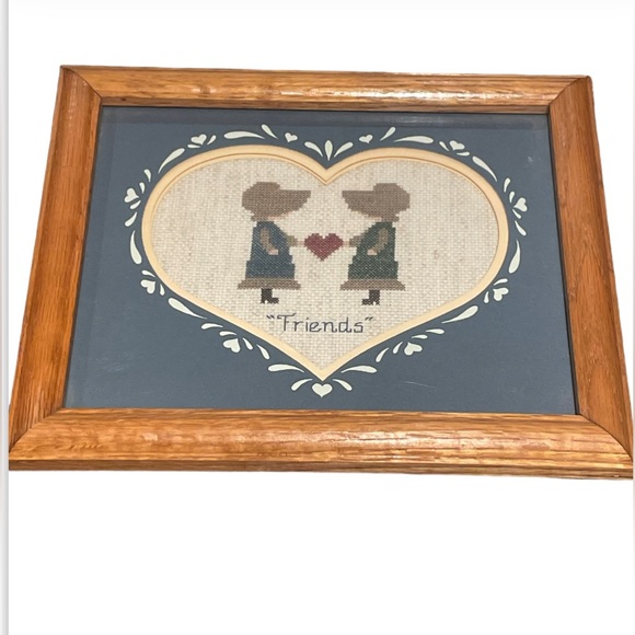 Other - Framed needlepoint “friends”